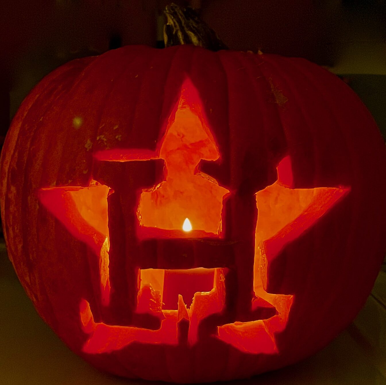 H-town jack-o-lantern